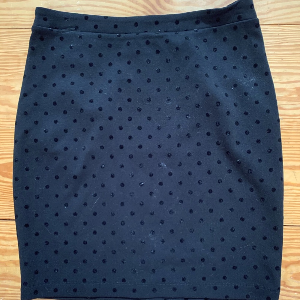 Loft polka dot skirt